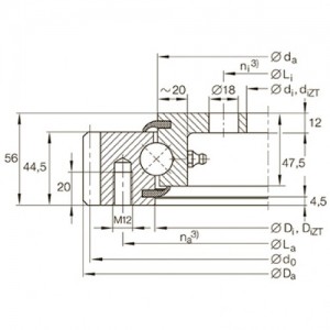 Подшипник поворотный RKS.21 0941 (834x1046,4x56) SKF