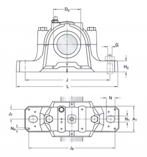 Корпус подшипника разборный SNL 522-619 SKF