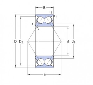 Подшипник 3206 A-2RS1TN9/MT33 SKF