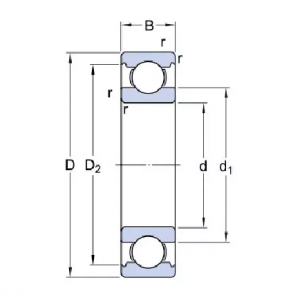 Подшипник 62208 2RS1 SKF